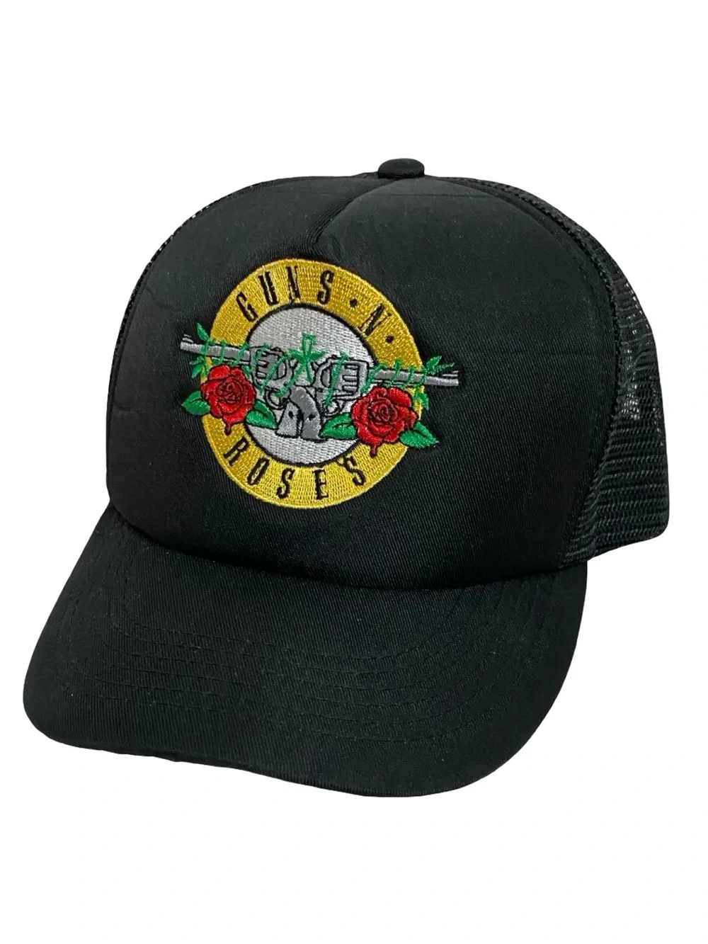 Guns N Roses Hat Mens Unisex Black Trucker Hat Adjustable Mesh Baseball Cap